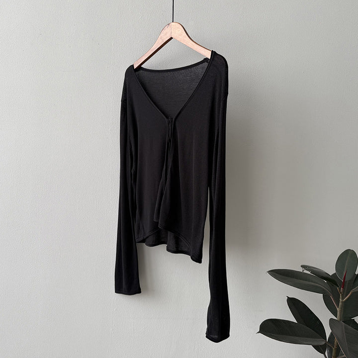 Damer afslappet cardigan med åbne front Stilla