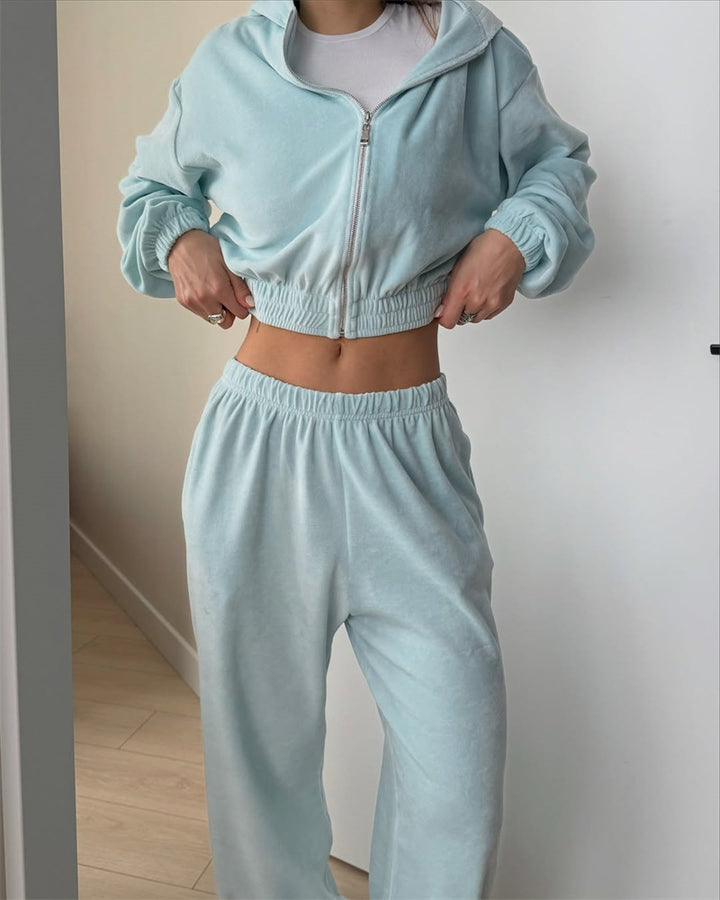 Kvinders afslappede jumpsuit sæt med kort krave og elastisk talje Skovae
