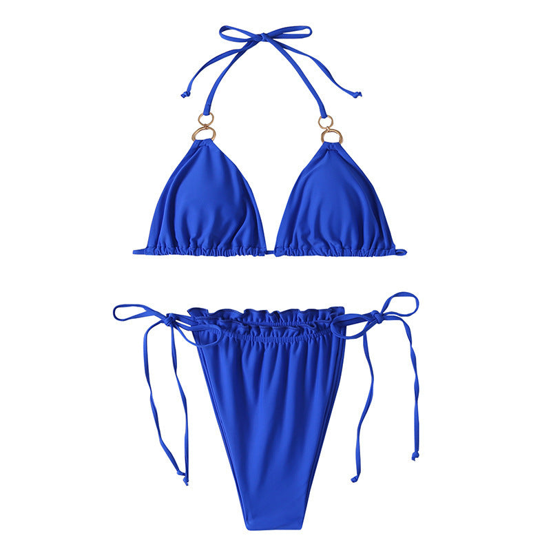 Dame Triangel-Bikini med justerbare stropper og elegante detaljer Stilla