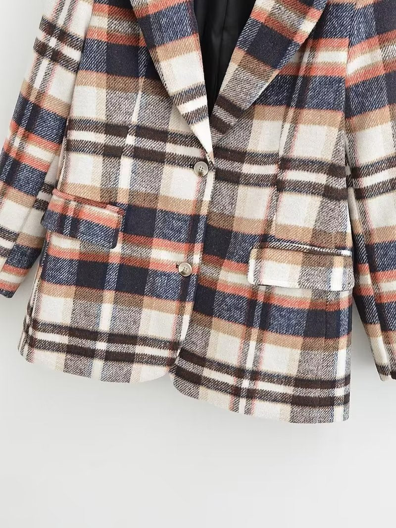 Kvinders ternet blazerjakke med elegante lommer Stilla