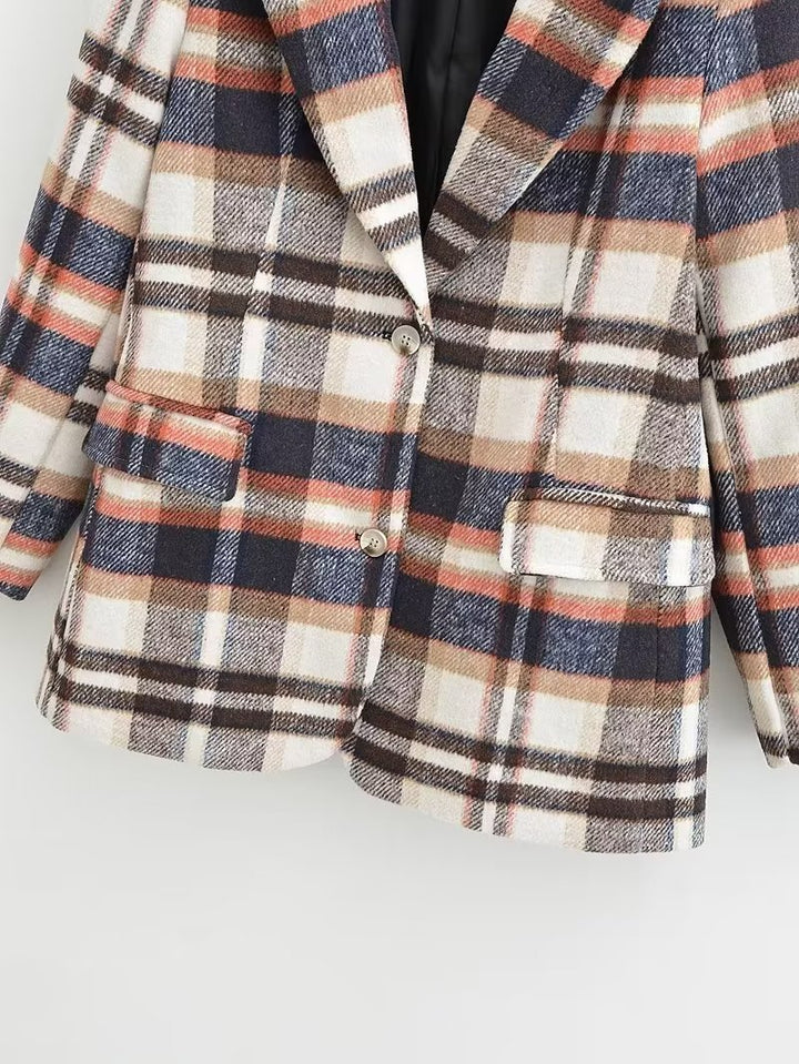 Kvinders ternet blazerjakke med elegante lommer Stilla