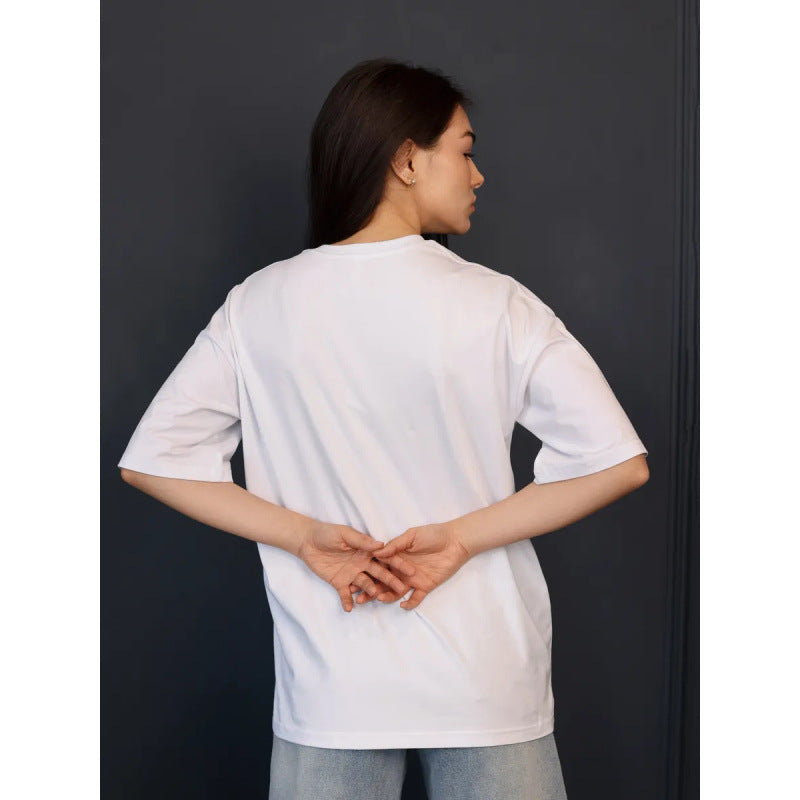 Dame T-shirt med kunstnerisk Frida Kahlo motiv og afslappet oversized snit Stilla