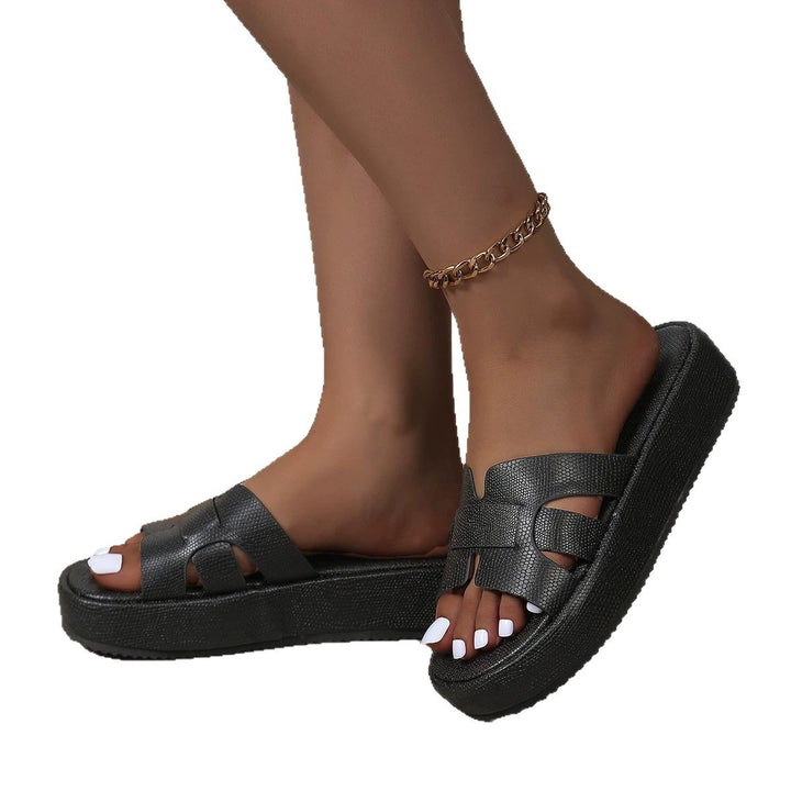 Dame Bekvemme og fashionable flip-flops med platform Stilla