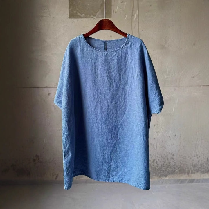 Dame Relaxed Fit Linned Tunika Top Stilla