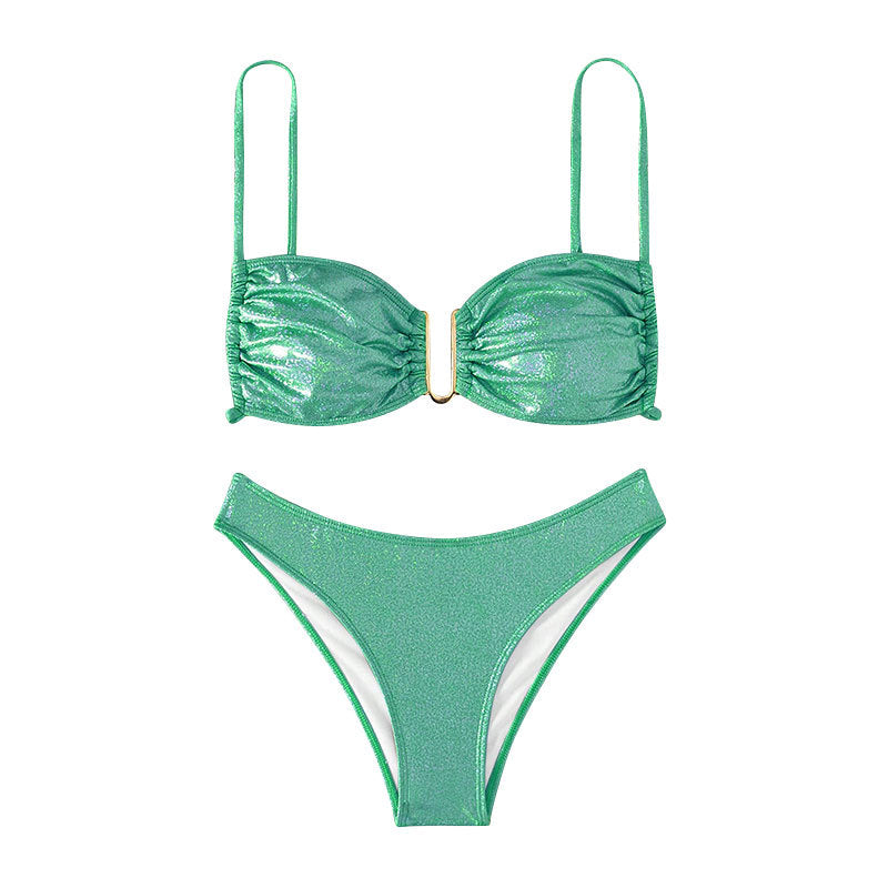 Dame Glitrende Bikini med justerbare stropper Skovae