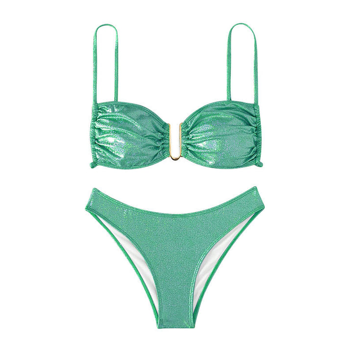 Dame Glitrende Bikini med justerbare stropper Skovae