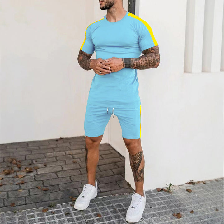 Herrer Sporty Kortærmet T-shirt og Shorts Sæt Stilla