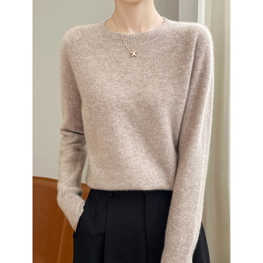 Damer finstrikket pullover med en løs pasform og elegant rund halsudskæring Stilla