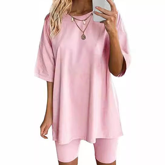 Dame Oversized T-Shirt og cykelshorts sæt Stilla