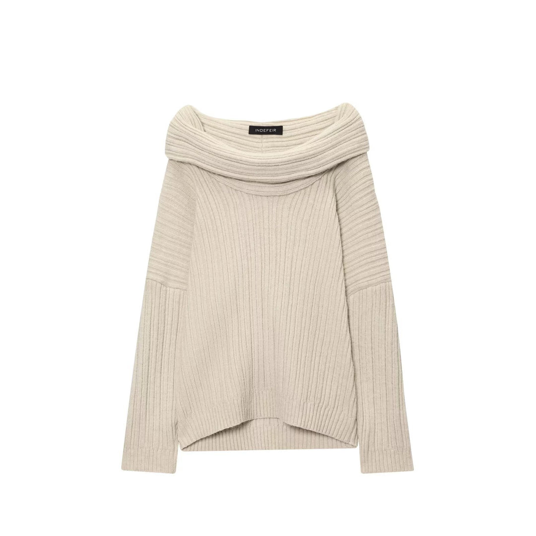 Dame Oversized Strikpullover Stilla