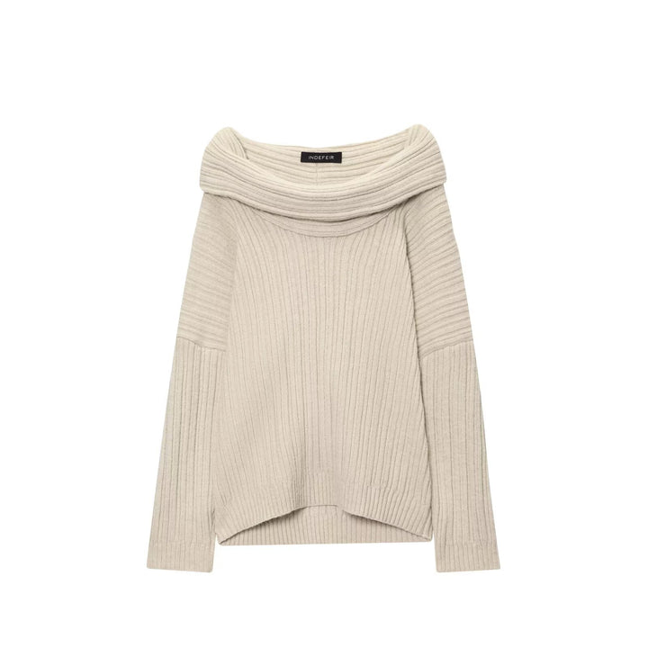 Dame Oversized Strikpullover Stilla