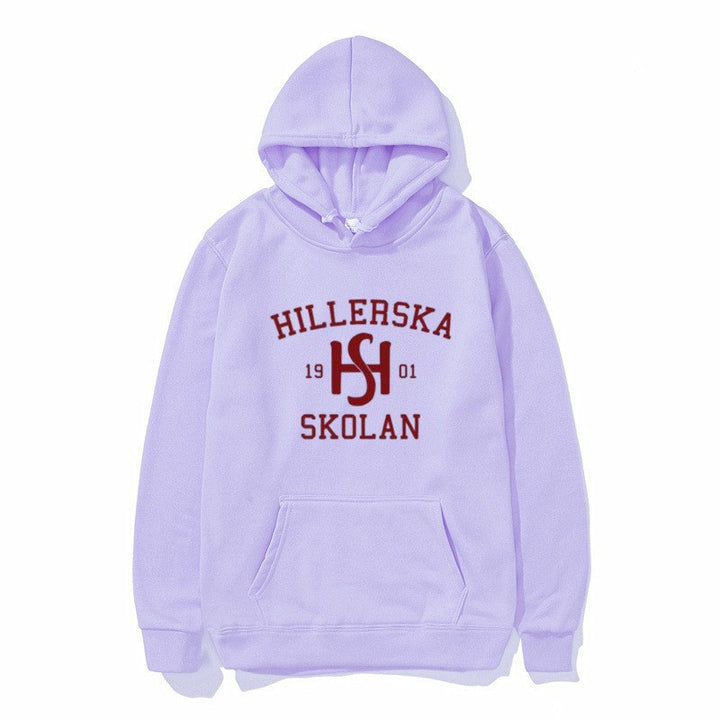 Kvinders hætte sweatshirt med klassisk skolemotiv og hyggelig indvendig for.