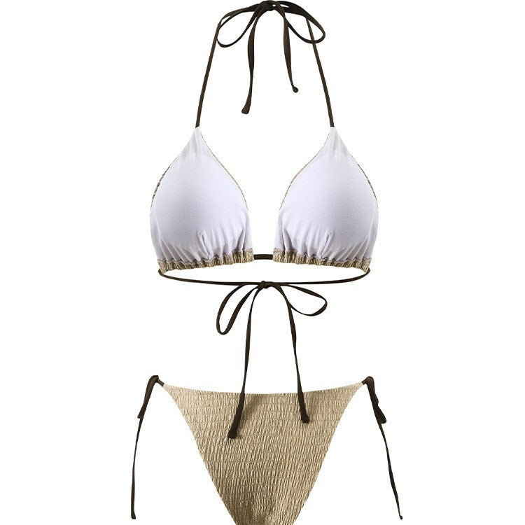 Dame struktureret trekant bralette bikini sæt Stilla