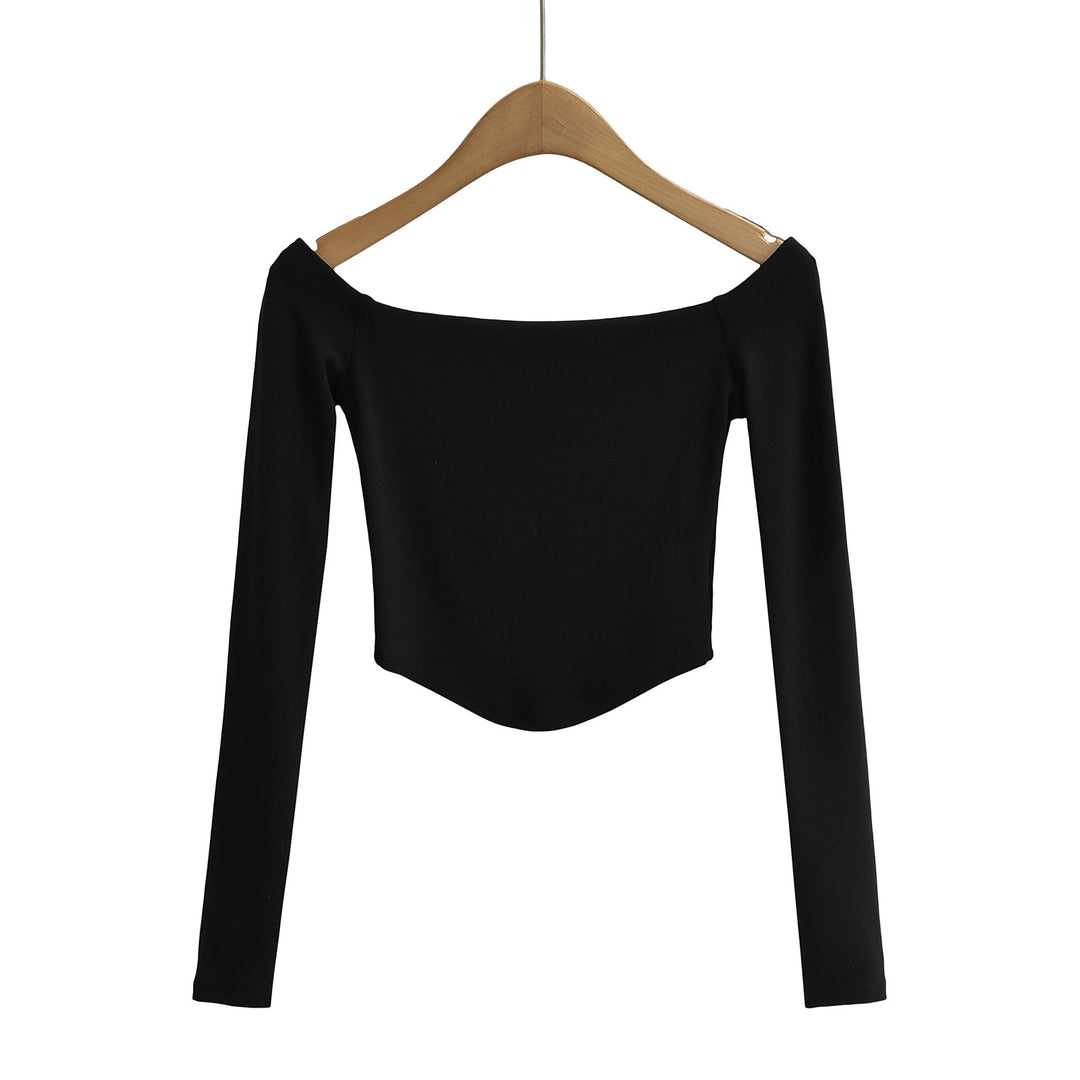 Dame Off-Shoulder Langærmet Top med figursyet snit og elegant design Stilla