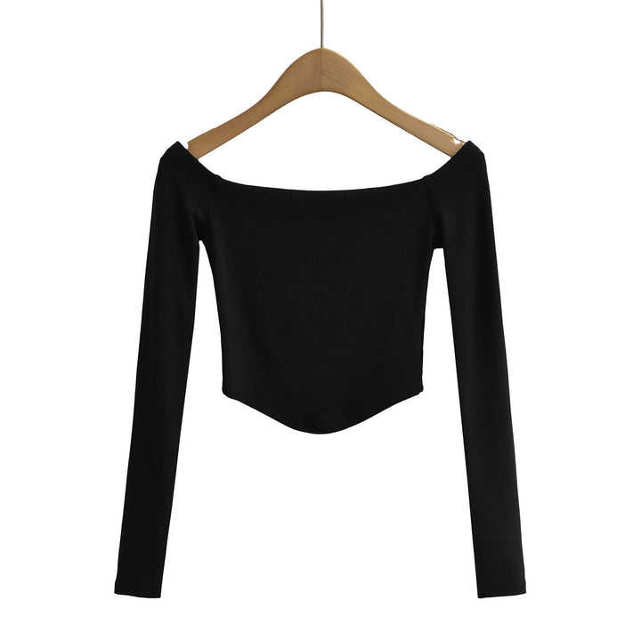 Dame Off-Shoulder Langærmet Top med figursyet snit og elegant design Stilla