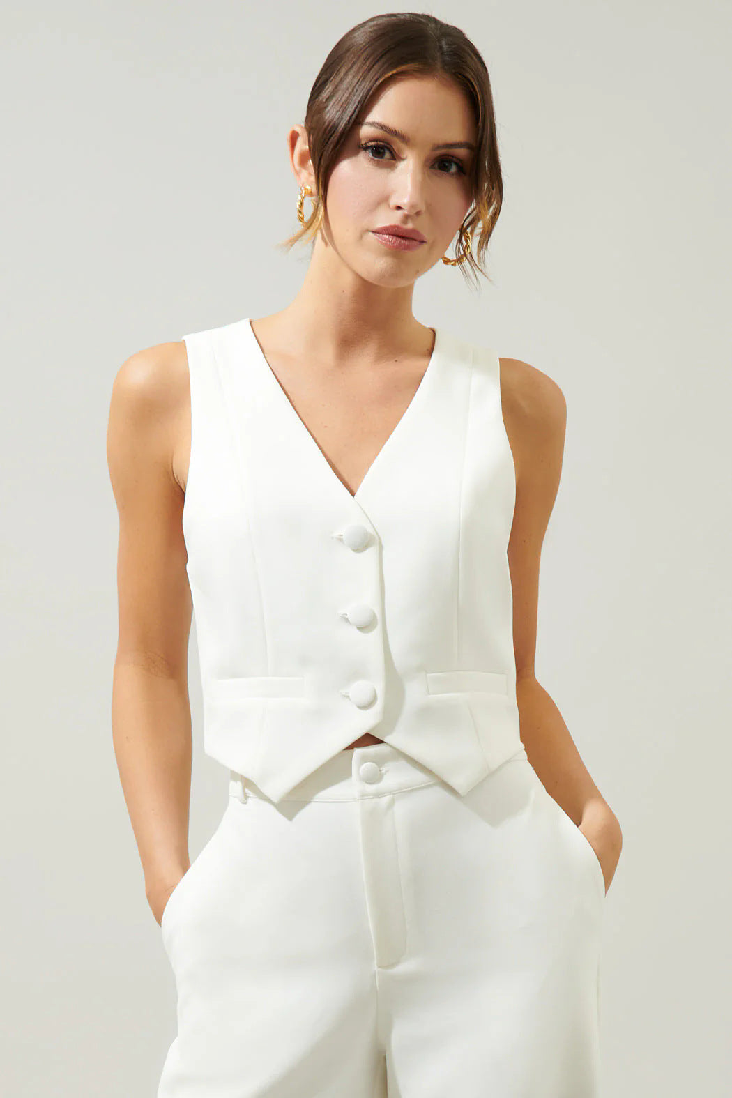 Dame Elegant og figursyltende Vest Stilla