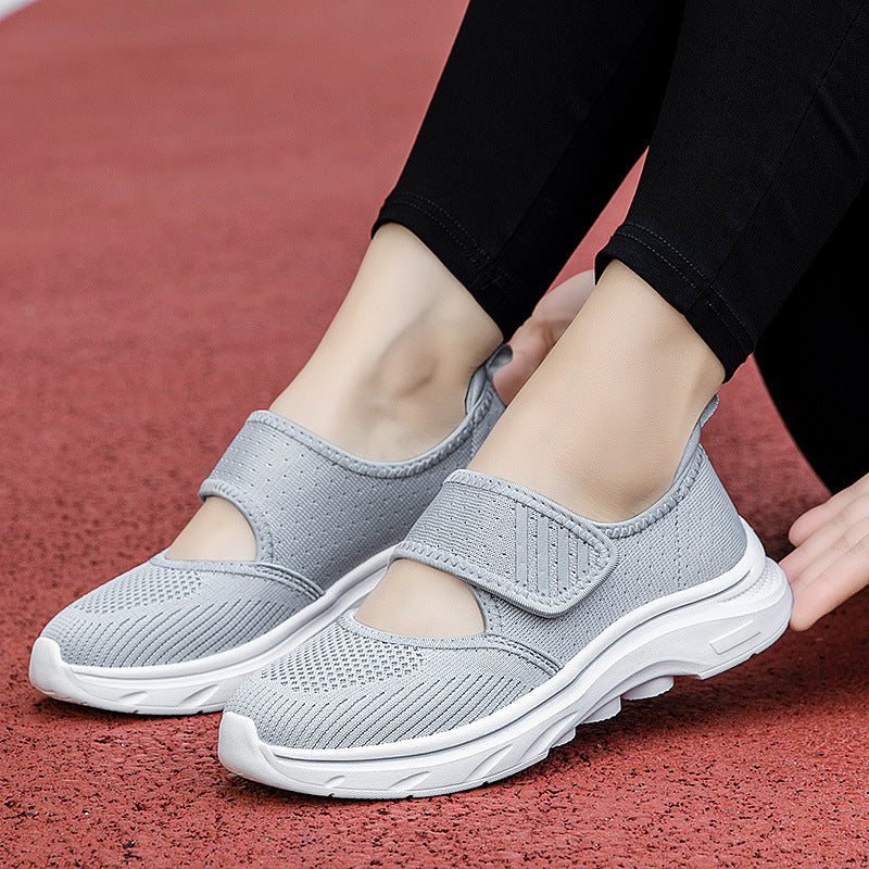 Dame nan Strik-Bælte-Sneaker med Velcro, polstret fodseng og stødabsorberende EVA-sål Skovae