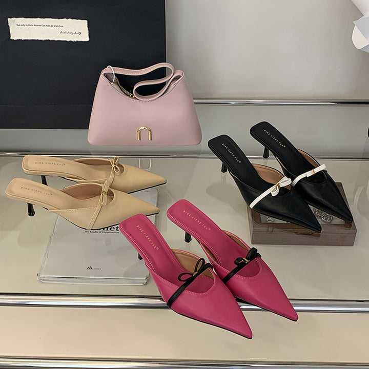 Dame Slingback Pumps med elegant spids design og fashionabel dekorativ rem Stilla
