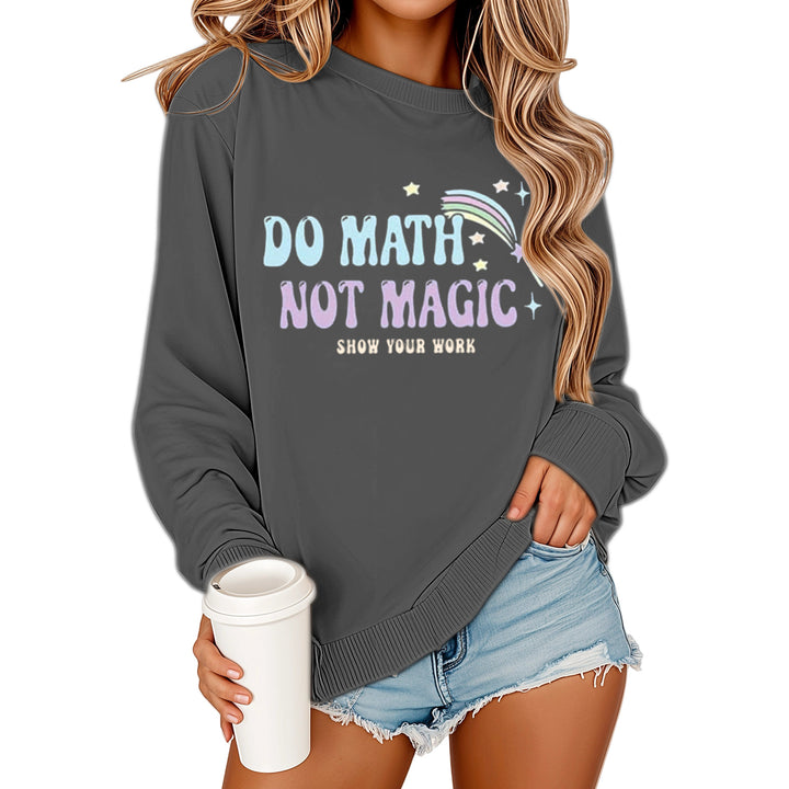 Kvinders sweatshirt med motiverende matematiktryk og afslappet pasform Stilla