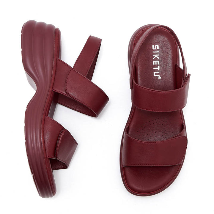 Dame komfortable sandaler med justerbare velcrolukninger og dæmpende sål Stilla