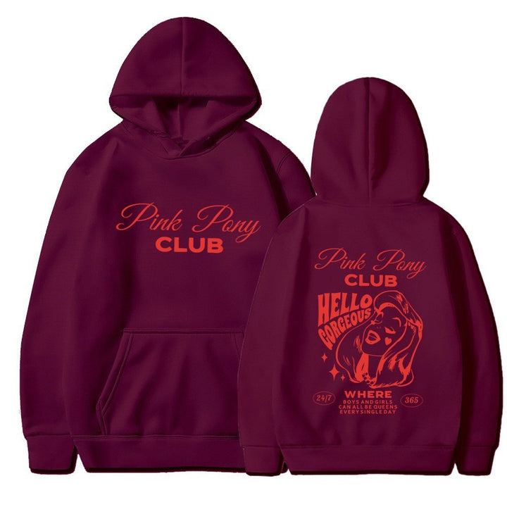 Dame hoodie med kreativ grafisk design Skovae