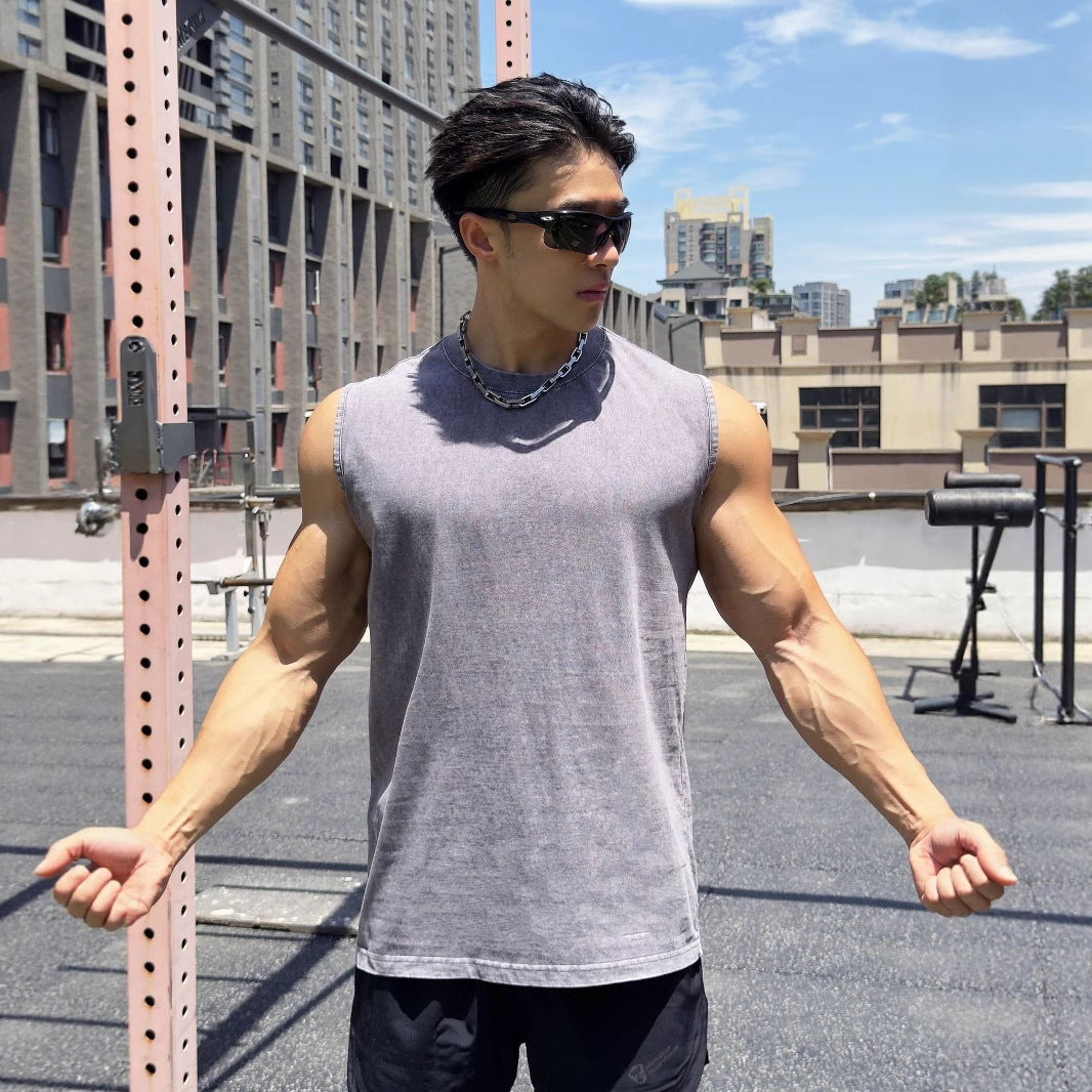 Herrer ærmeløs fitness-shirt med innovativt stofteknologi Stilla