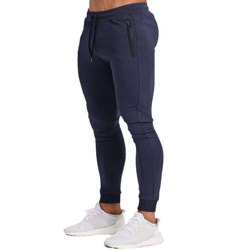 Herrene lidt taljeret joggingbukser med skjulte lynlåslommer og elastisk talje Skovae