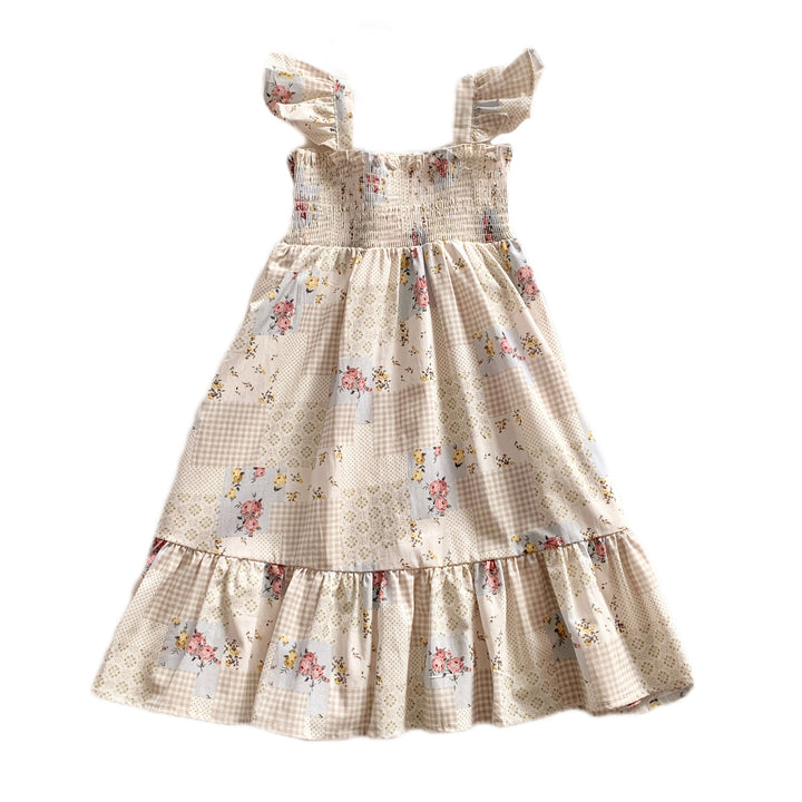Pige Blomster Patchwork Sommerkjole Stilla