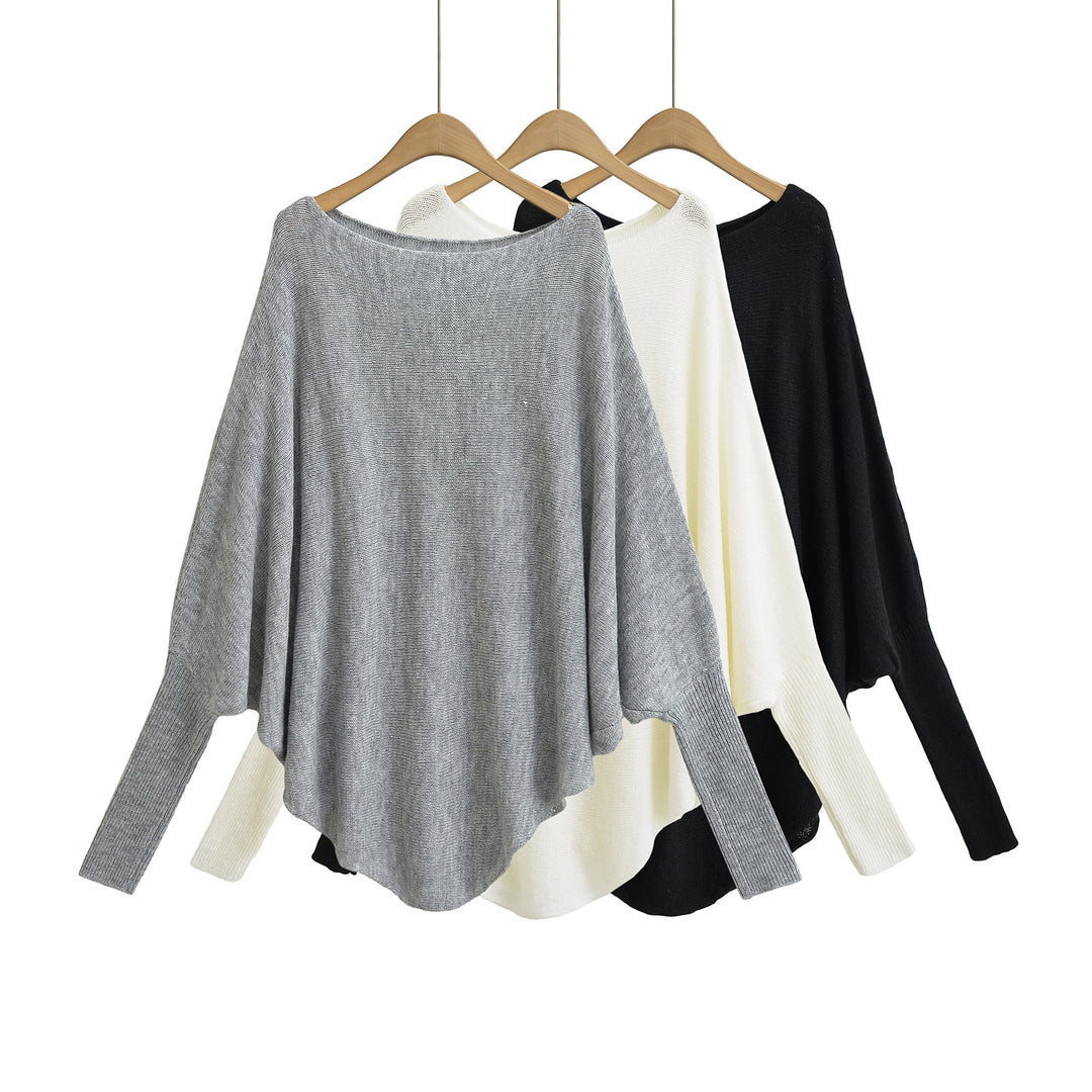 Dame Oversized Pullover med asymmetrisk snit og blød struktur Stilla