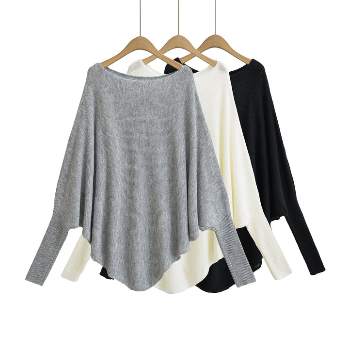 Dame Oversized Pullover med asymmetrisk snit og blød struktur Stilla