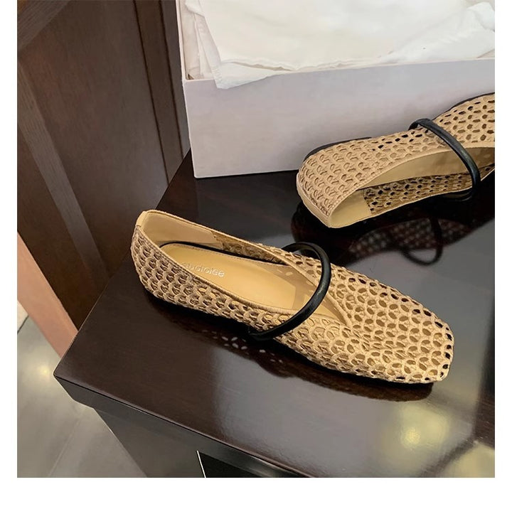 Dame elegante slippers med usædvanligt netdesign Stilla