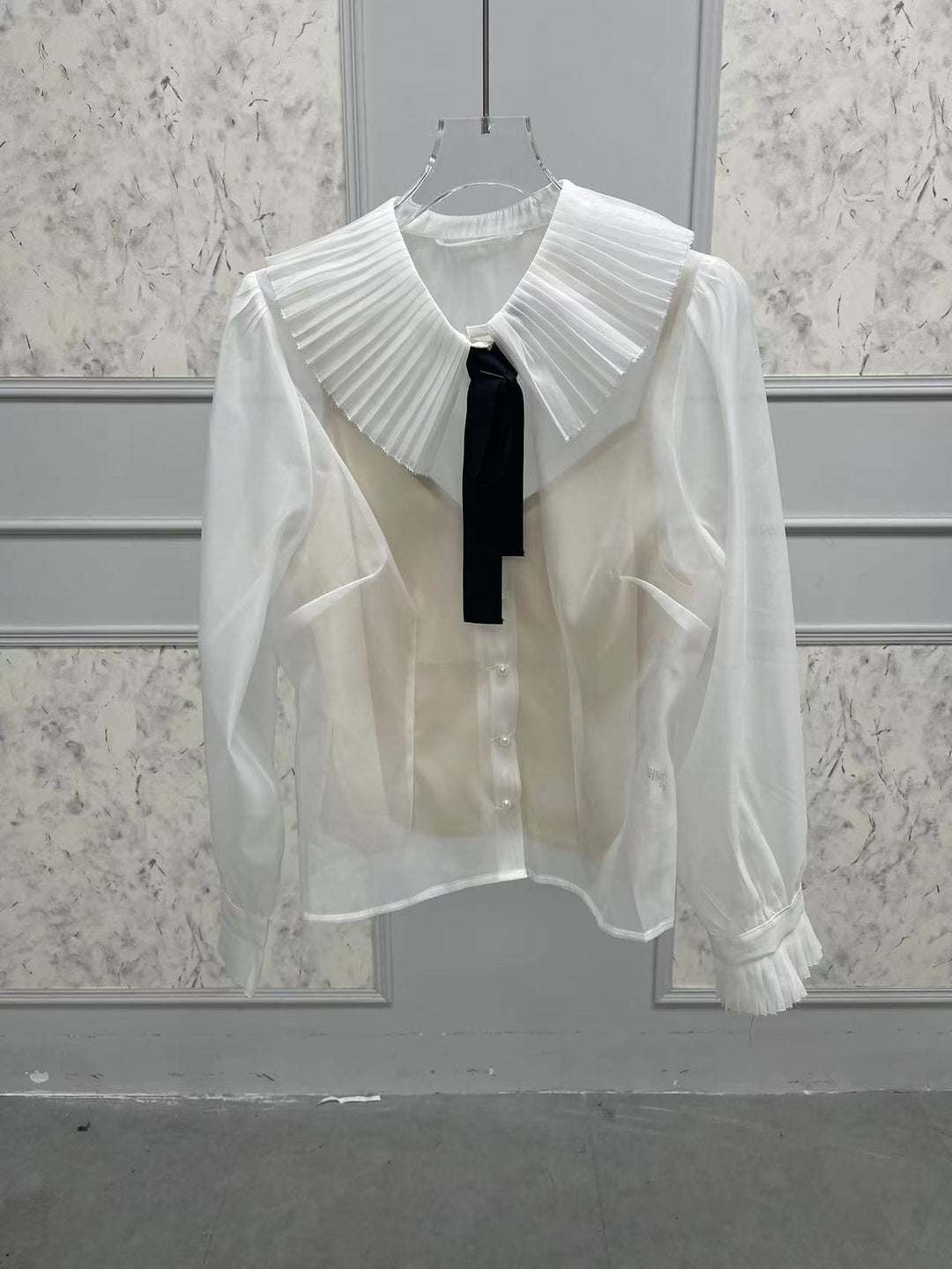 Dame Kort Velour Nederdel med elegant Sløjfedetalje Stilla