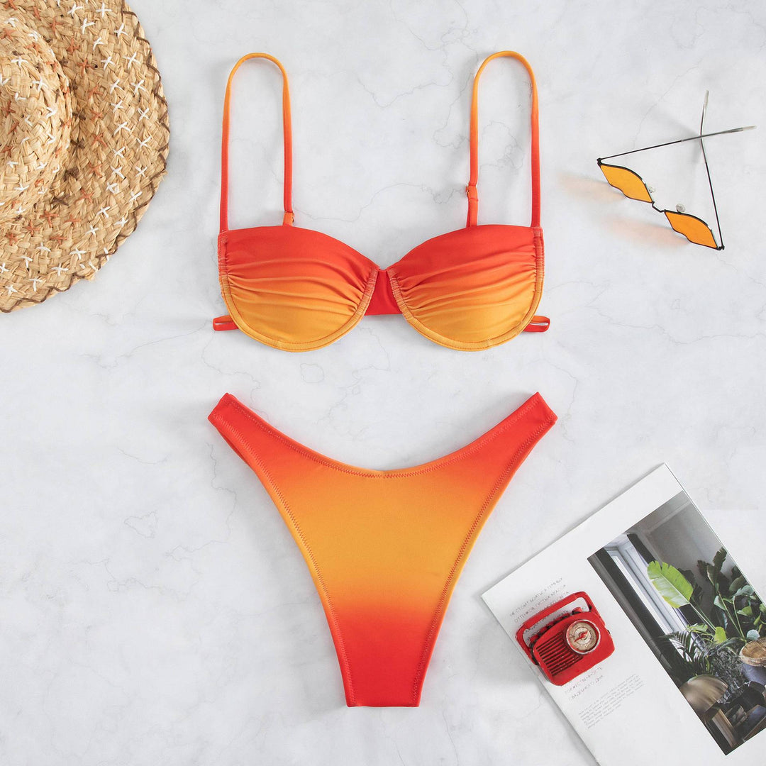 Dame Push-Up Bikini med innovativ farveovergang Skovae