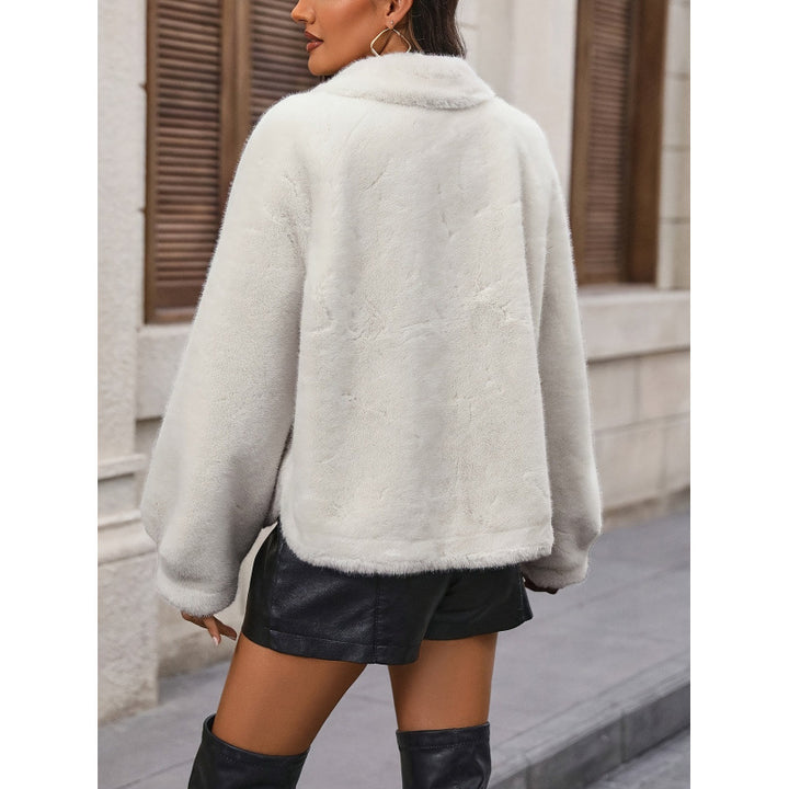 Femme Plush Kunstpels Crop-Jakke Stilla