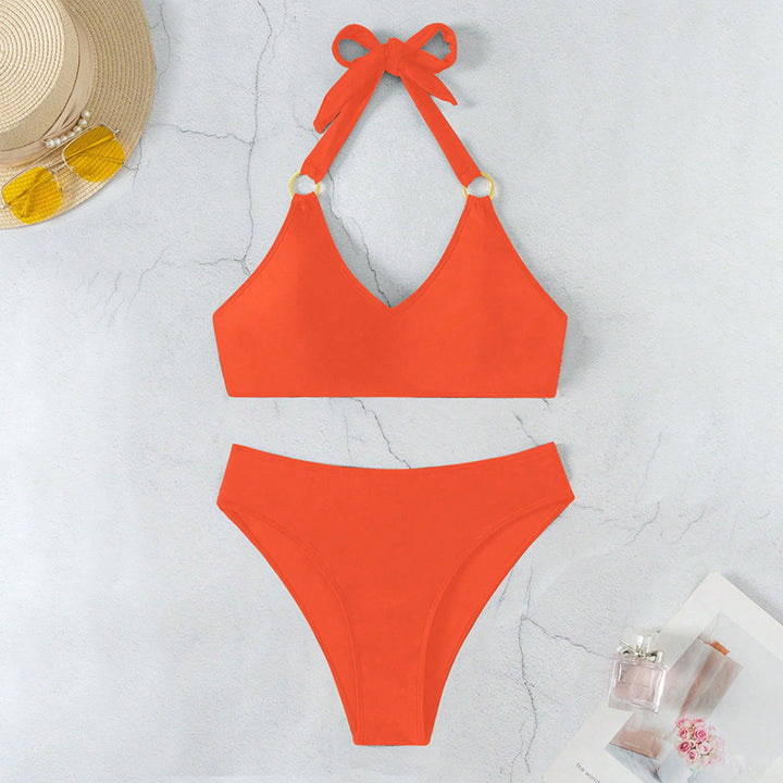 Dame Triangel-Bikini med justerbare stropper og elegante accenter Skovae