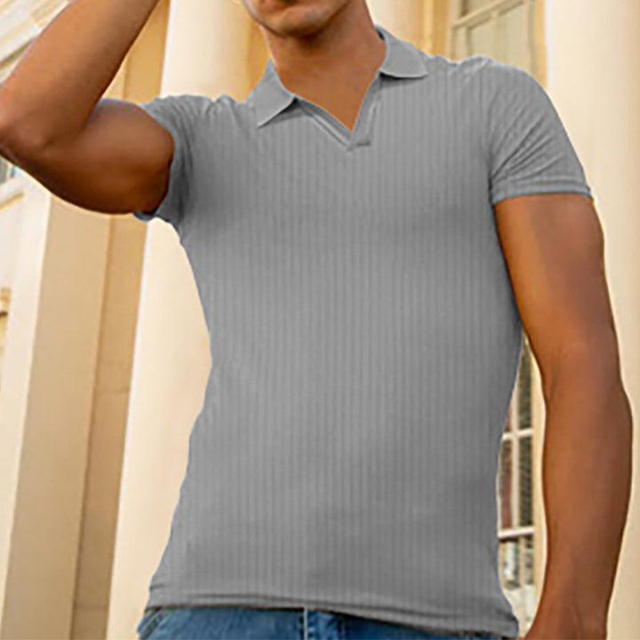 Herrer polo skjorte med struktureret ribdesign og behagelig pasform Stilla