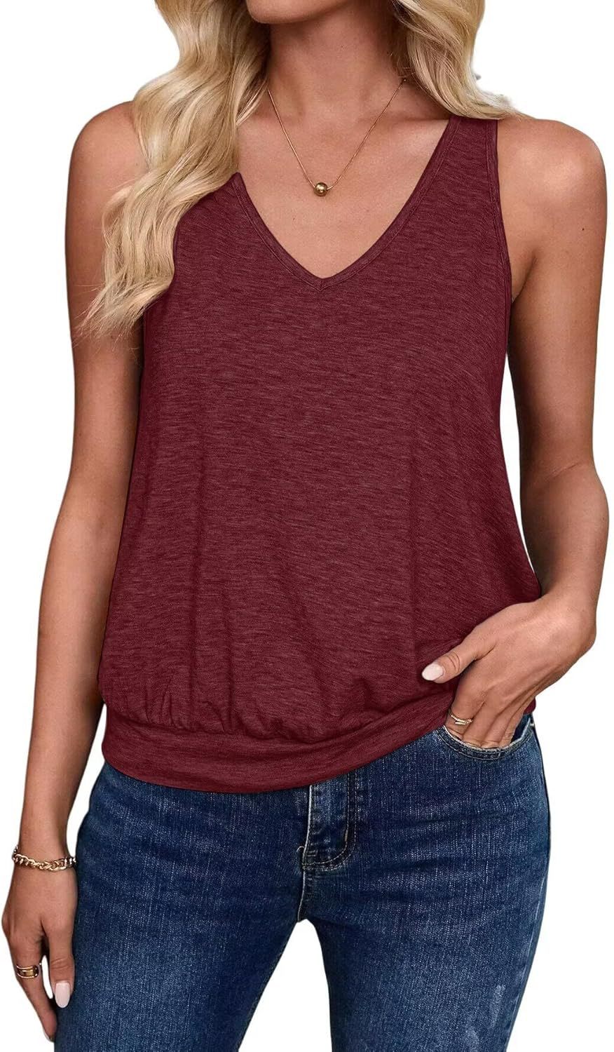 Dame Fritids V-Hals Tanktop Stilla