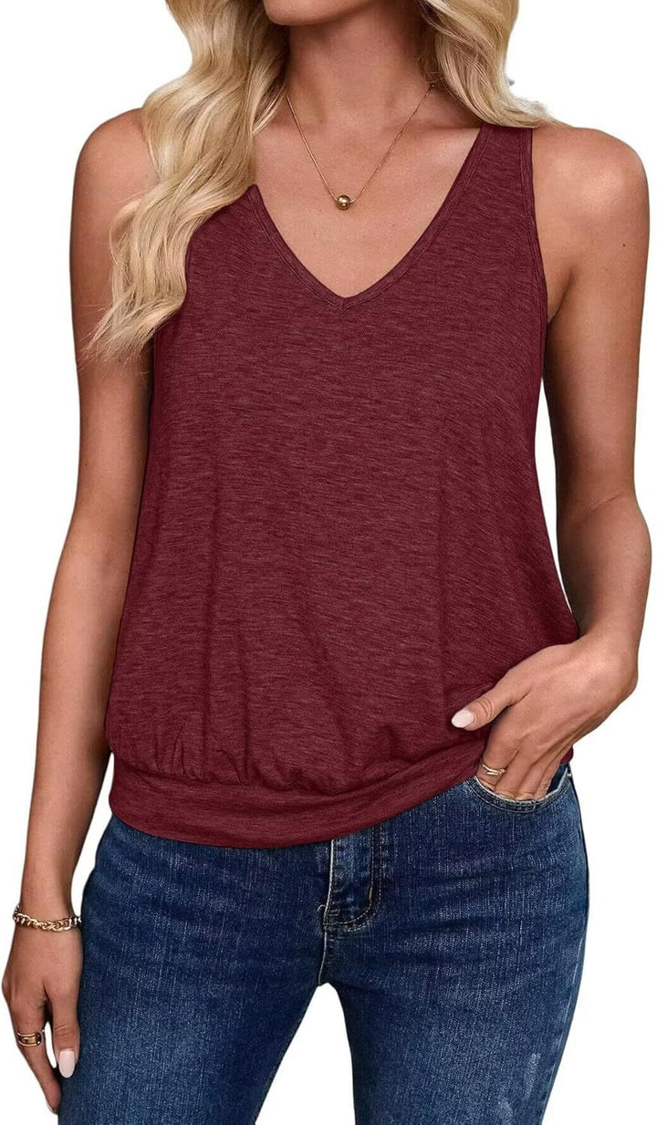 Dame Fritids V-Hals Tanktop Stilla
