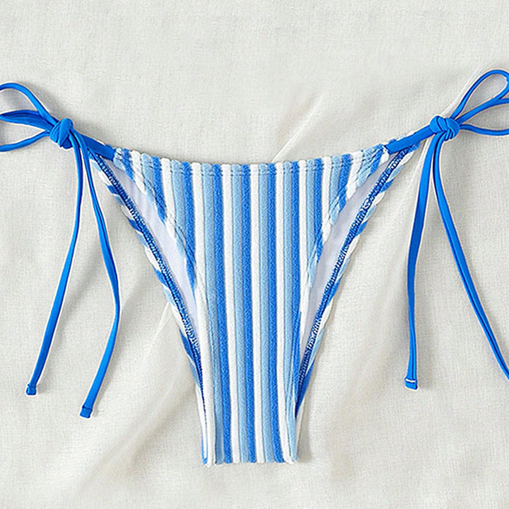 Dame badeshorts med justerbare stropper og stribet design Skovae
