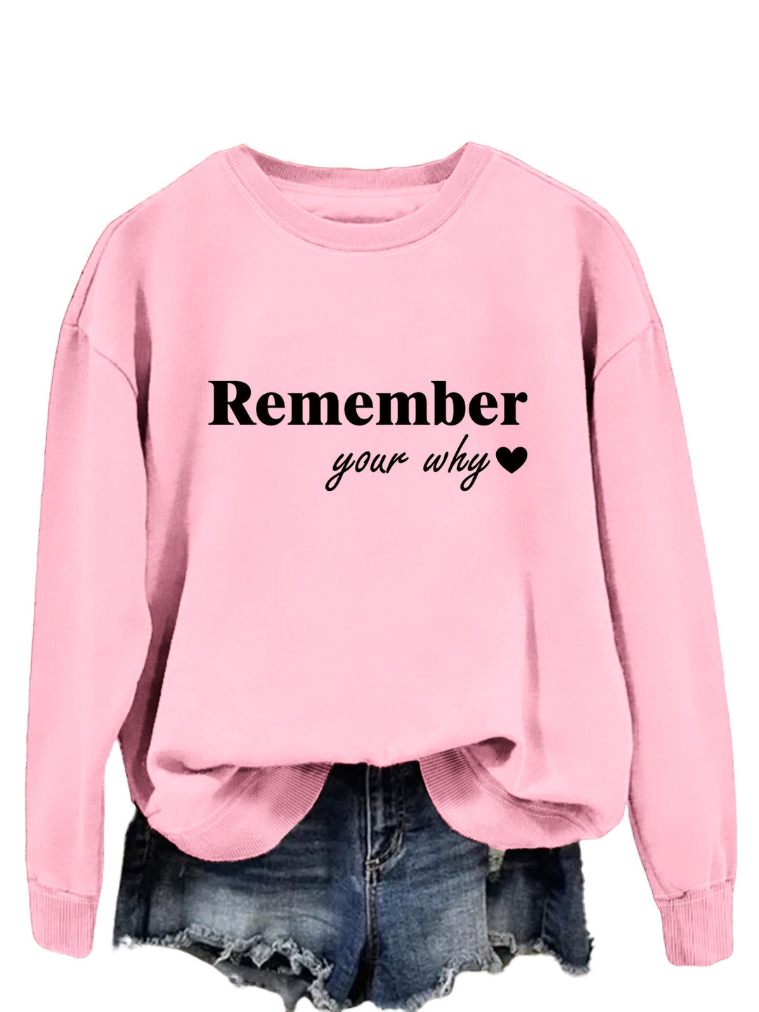 Kvinders sweatshirt med motiverende print og afslappet pasform Stilla