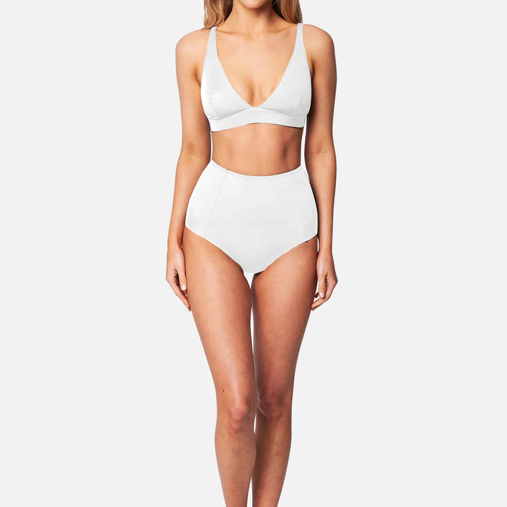 Damer Højskåret Bikini med dyb V-udskæring Skovae