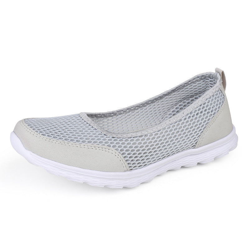 Kvinder nan åndbare net ballerina sneakers med fleksibel skridsikker sål og polstret fodseng Skovae
