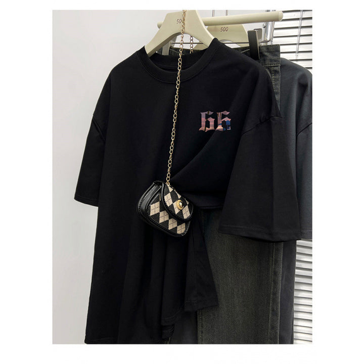 Dame Oversized T-Shirt med moderne grafikprint og legende skrifttype Stilla