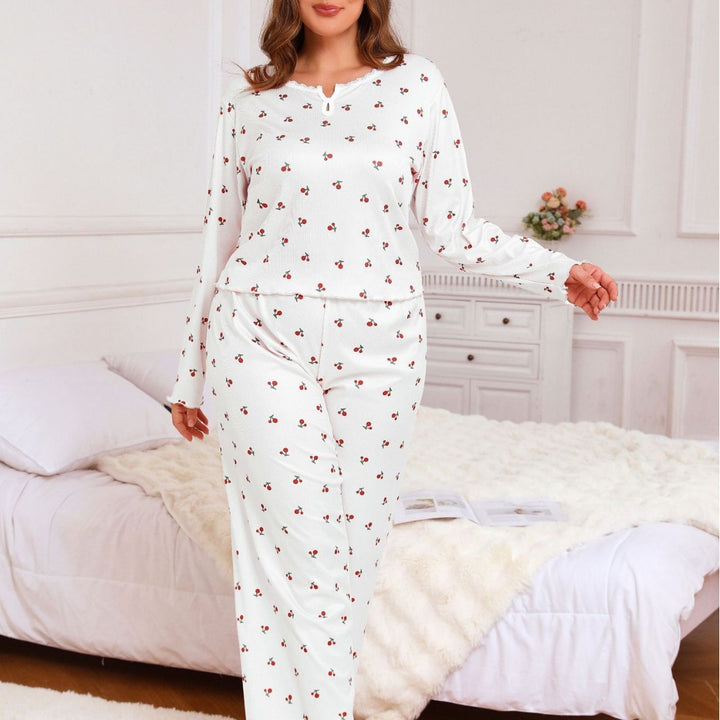 Dame Comfort-Pyjama-sæt med delikat blomsterdesign Stilla