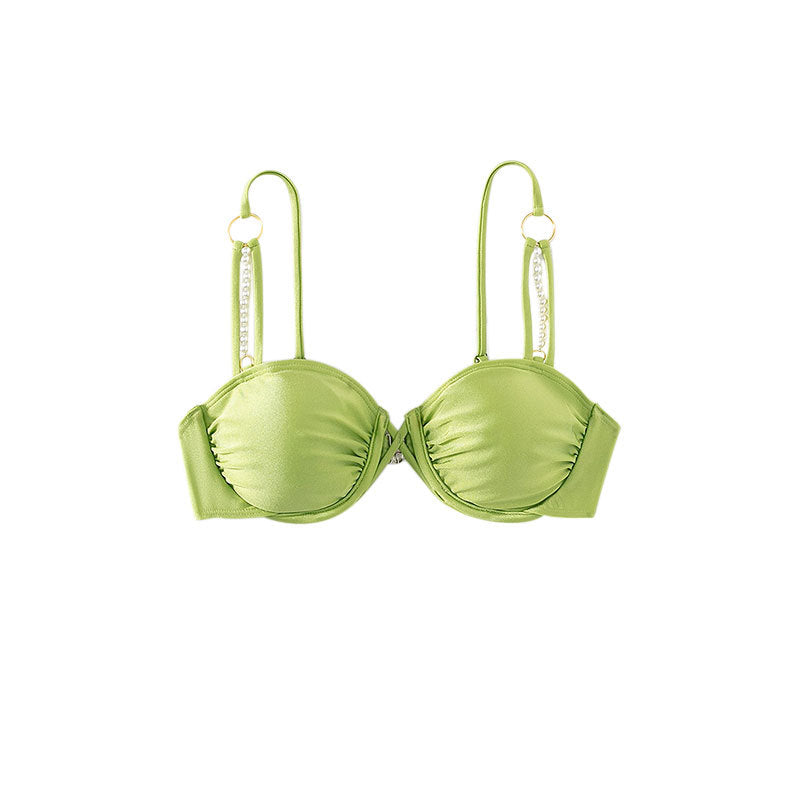 Dame bikini top med elegante perle detaljer Skovae