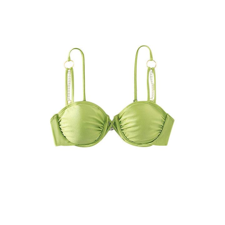 Dame bikini top med elegante perle detaljer Skovae