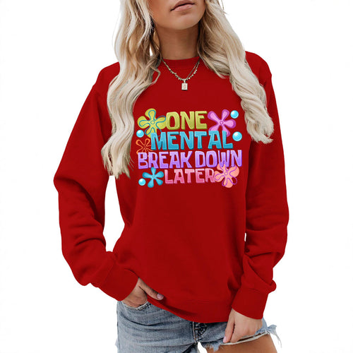 Kvinders sweatshirt med kreativt print Stilla