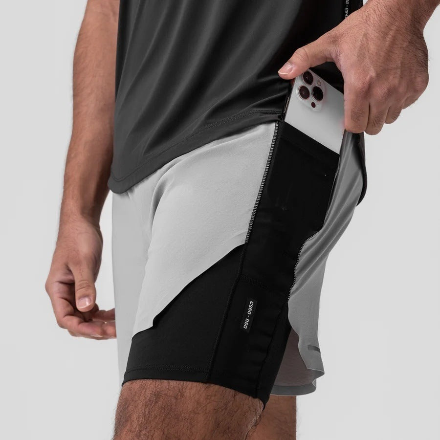 Herrer Sportsløbeshorts med sidelommer og elastisk bånd Stilla