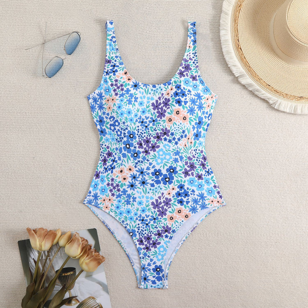 Dame Elegant Floralprint Heldragt Badedragt Stilla