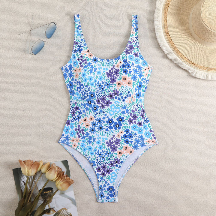 Dame Elegant Floralprint Heldragt Badedragt Stilla